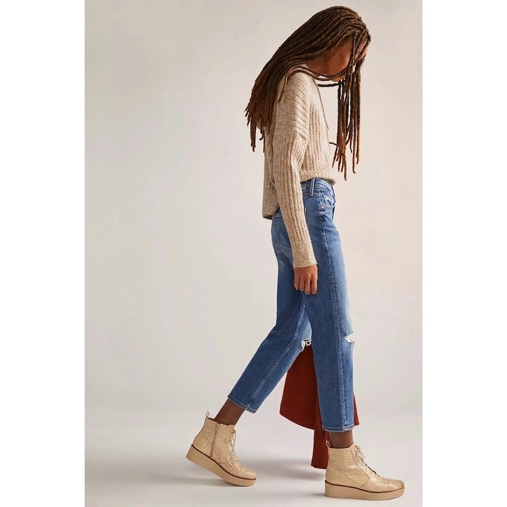Mother The Pixie Tomcat Crop size 28 Not Cut & Pasted Ankle Jeans - Picture 6 of 15